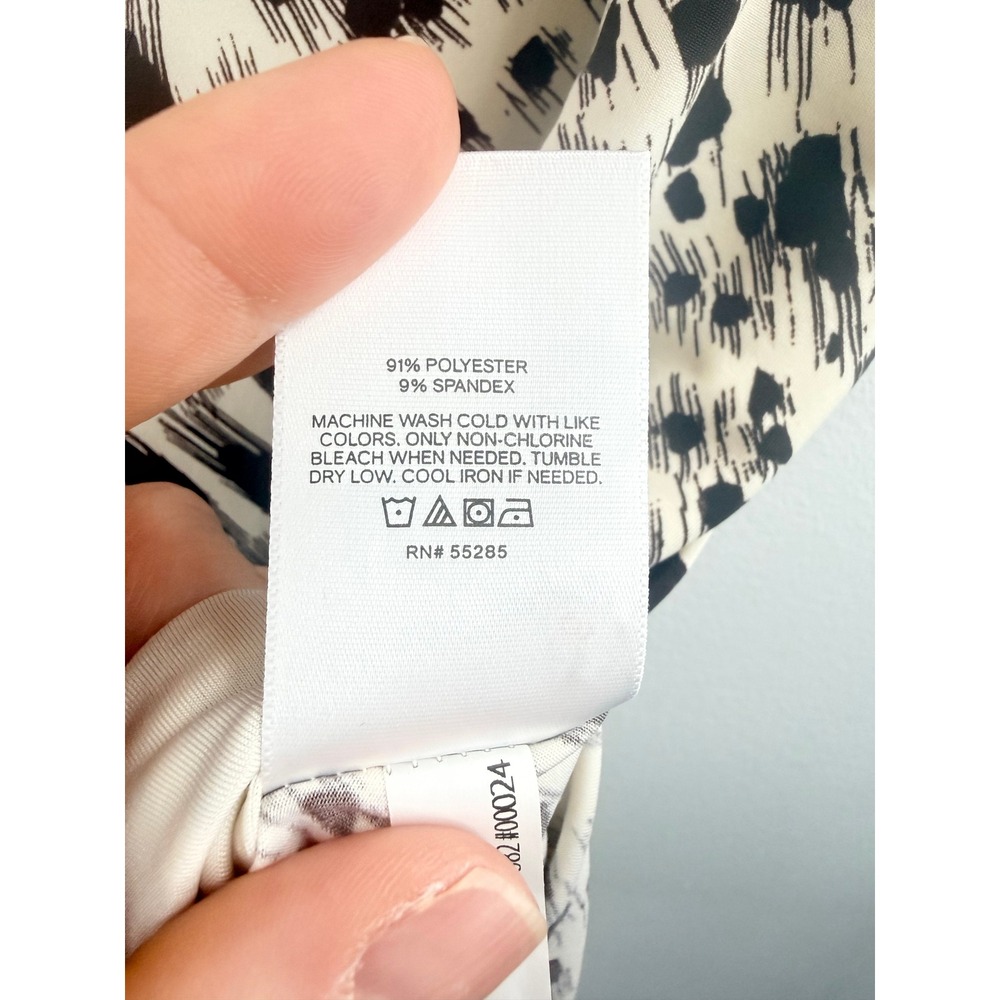 EXPRESS Body Contour Bodysuit Black White Animal Print Size S Feminine Chic City - Picture 10 of 10
